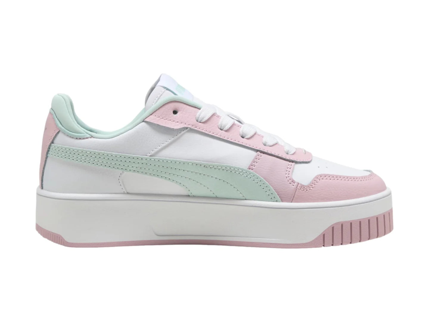 Tenis PUMA Carina Street Blanco y Colores Pastel para Niña