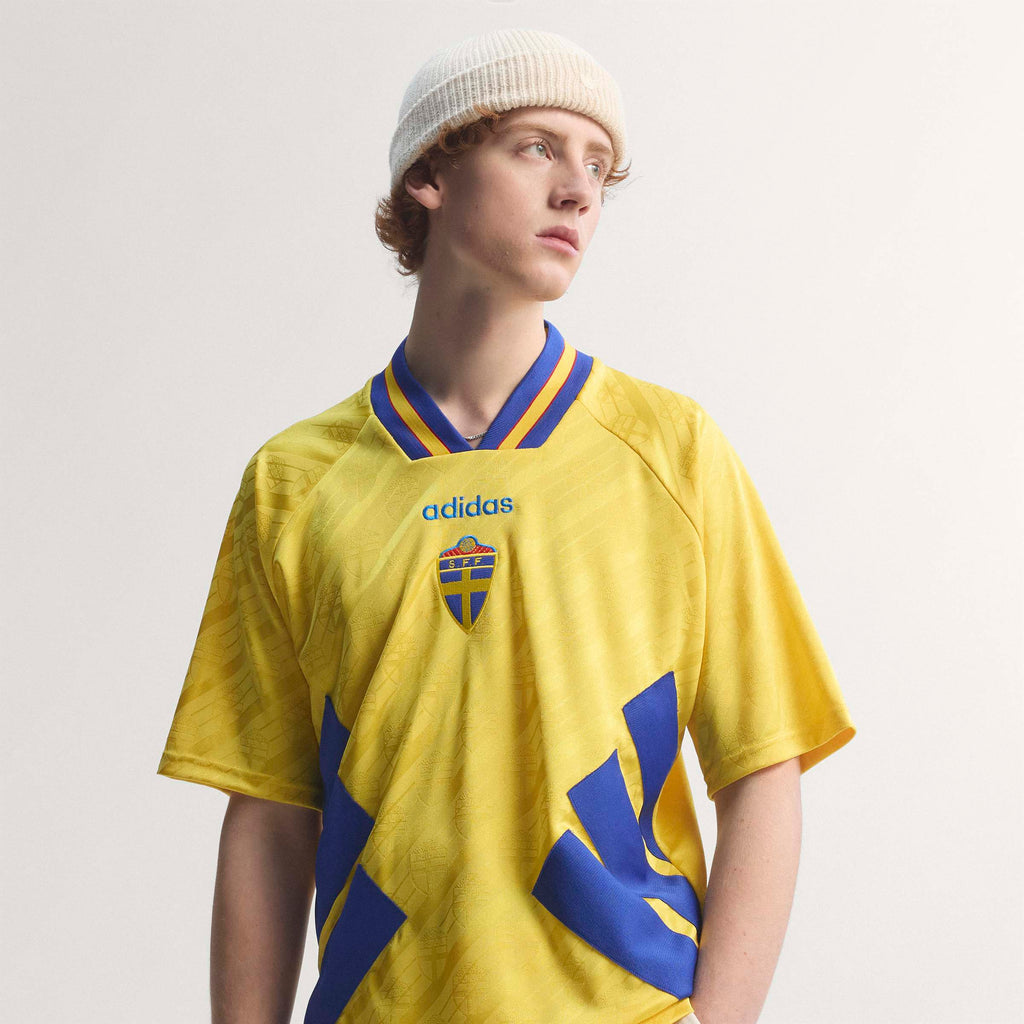 adidas Sweden Home 1994 Mens Soccer Jersey Yellow