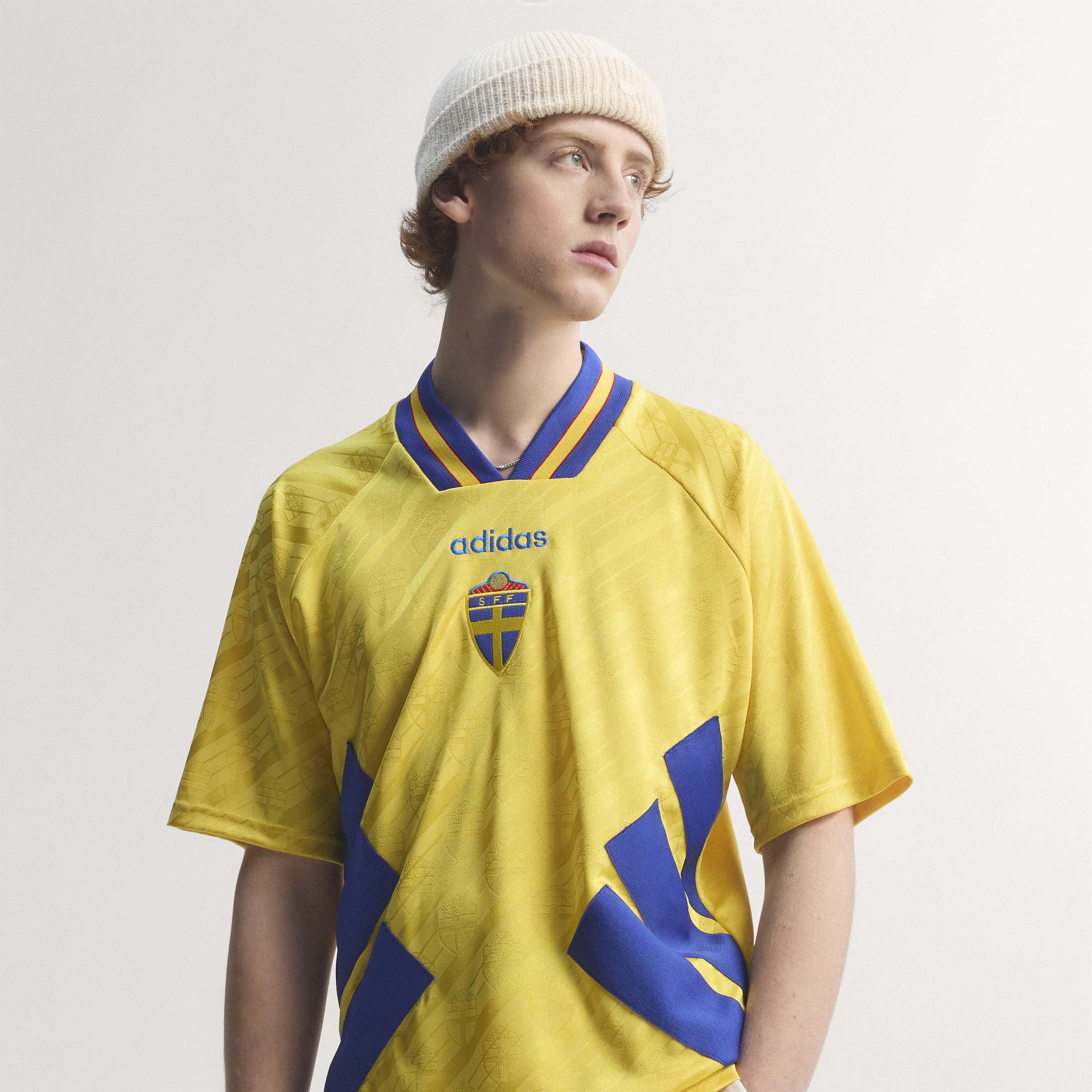 adidas Sweden Home 1994 Mens Soccer Jersey Yellow