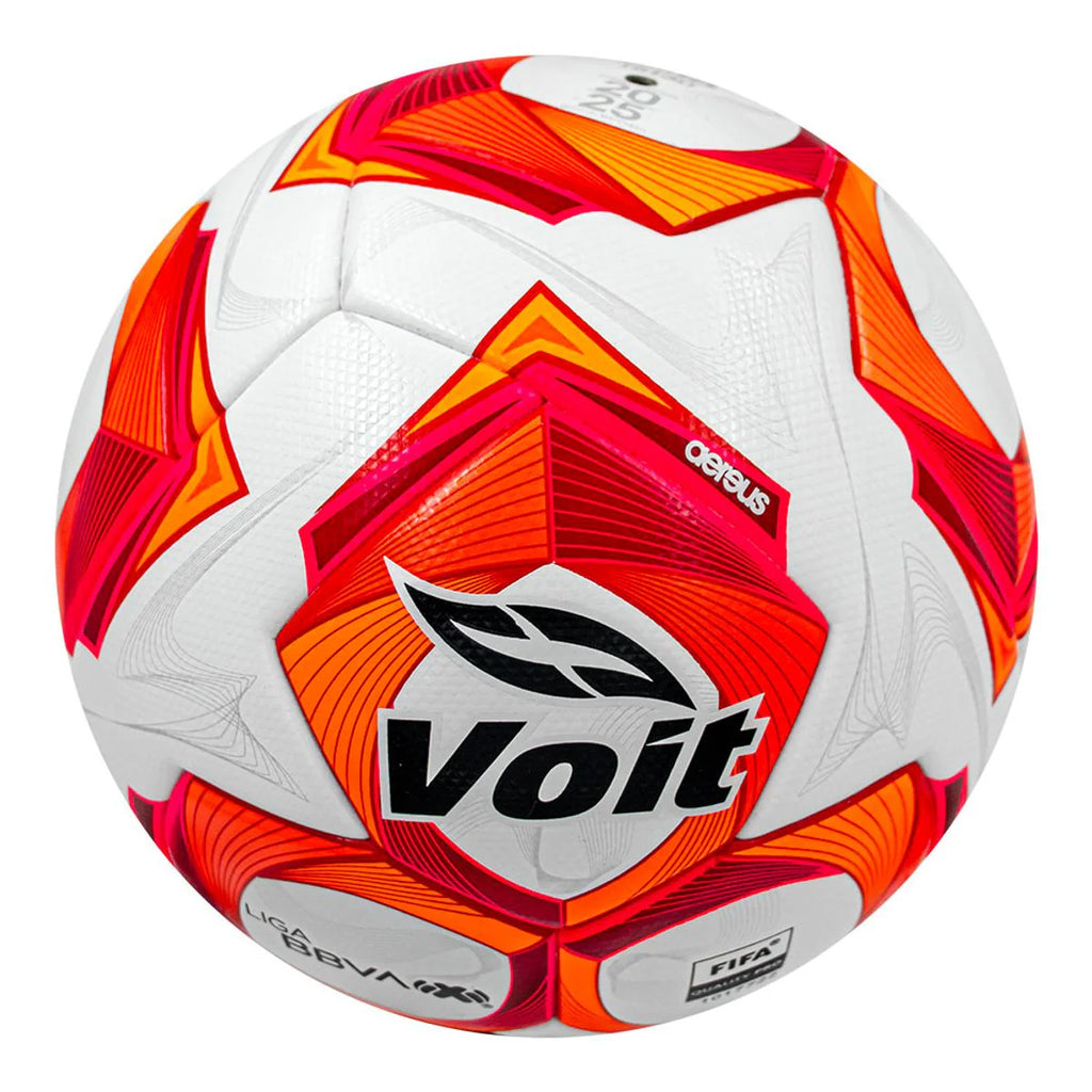 Voit AEREUS Liga MX Opening 2025 Quality FIFA Pro Soccer Ball White Red Orange