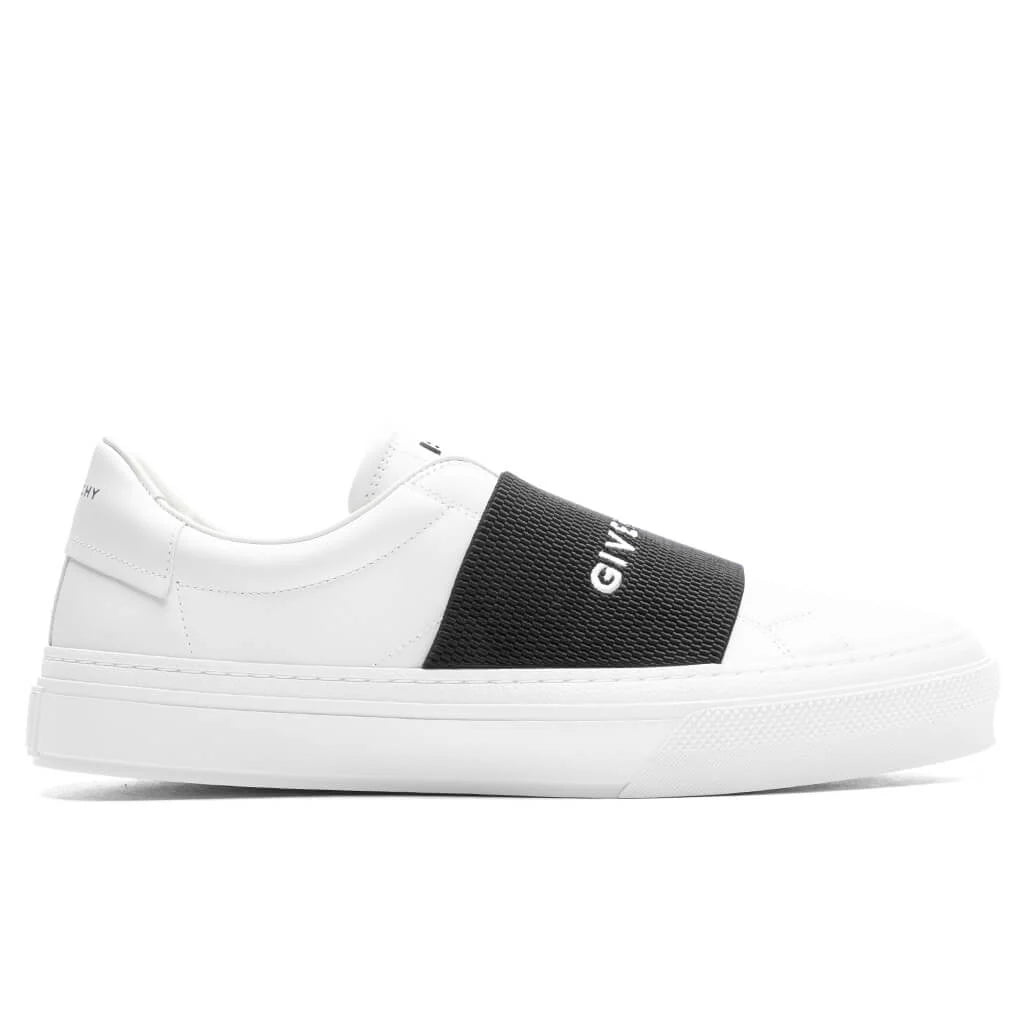 City Sport Sneakers w Elastic White Black
