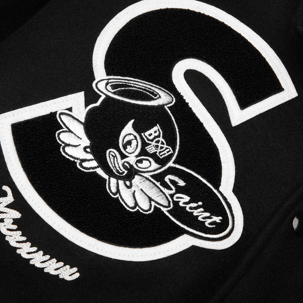 Saint M6 x Bounty Hunter Snt Hunter Varsity Jacket Black