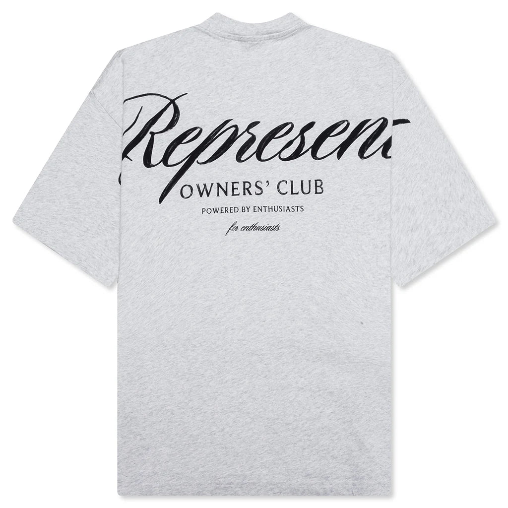 Owners Club Script T Shirt Cream Marl