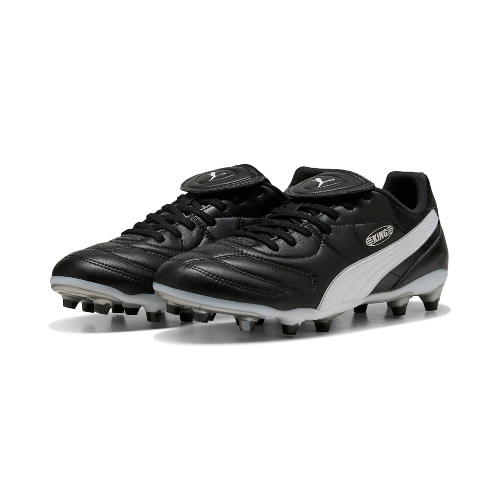 PUMA King Liga FG AG Firm Multi Ground Soccer Cleats Black White