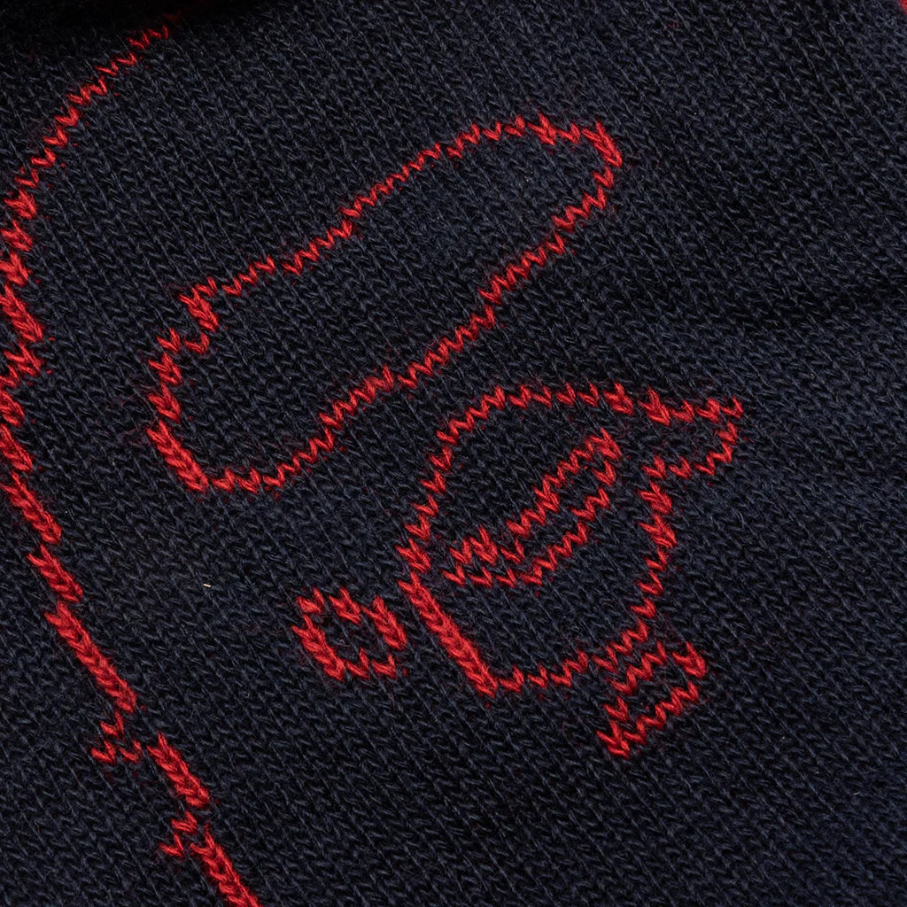 Prom Pom Knit Beanie Navy
