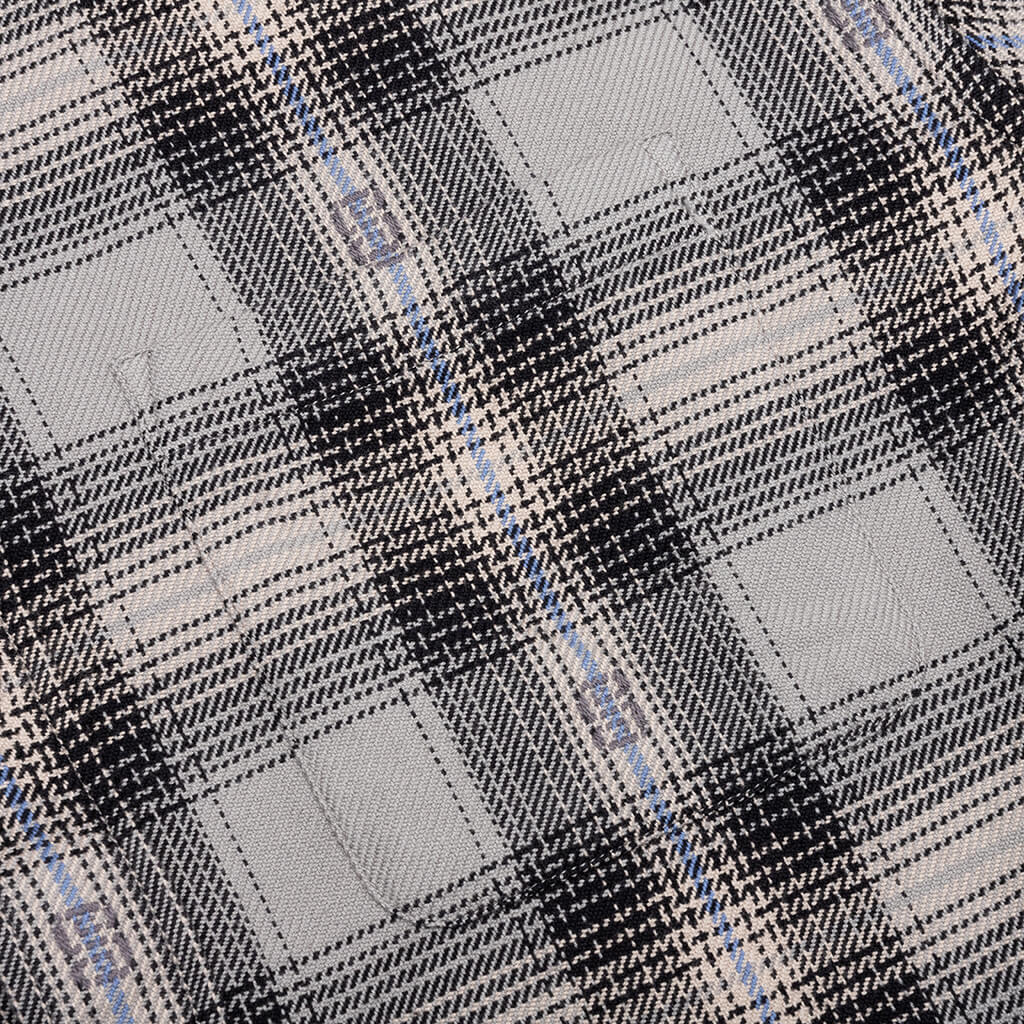 Motif Plaid Shirt Grey