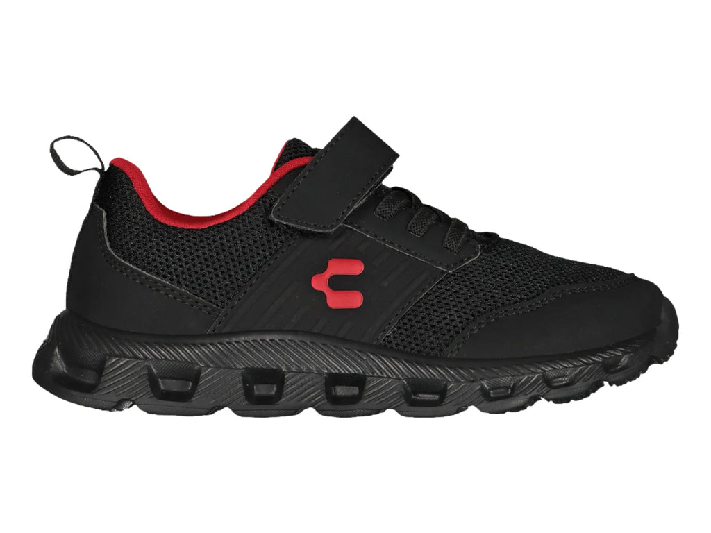 Tenis Charly Relax Negro con Rojo para Niño