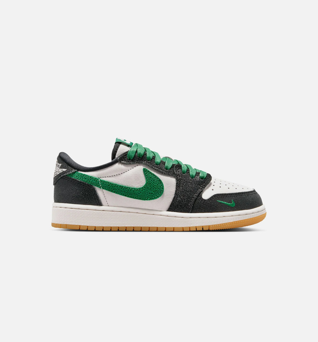 Air Jordan 1 Retro Low OG Phantom And Pine Green Grade School Lifestyle Shoe Phantom Pine Green Black Free Shipping