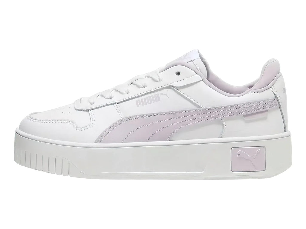 Tenis PUMA Carina Street Blanco y Lila para Niña