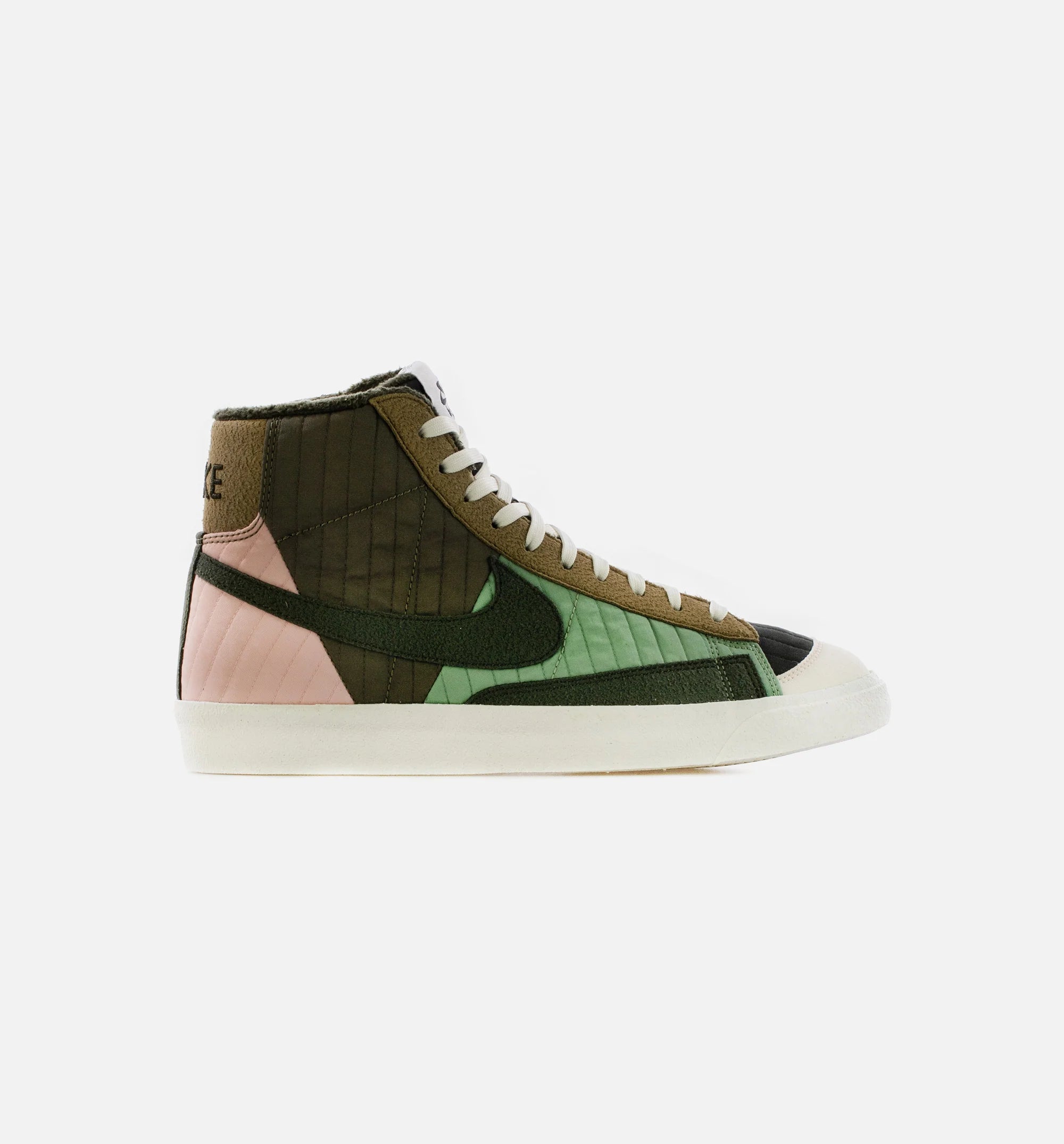Blazer Mid 77 Sequoia Quilt Mens Lifestyle Shoe Olive Green Pink