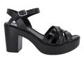 Sandalias Luna Rosa Charol Negro para Mujer