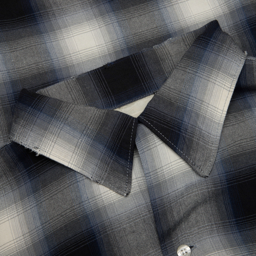 Saint Michael x Lastman Mx6 Checkered L S Buttonup Shirt Navy
