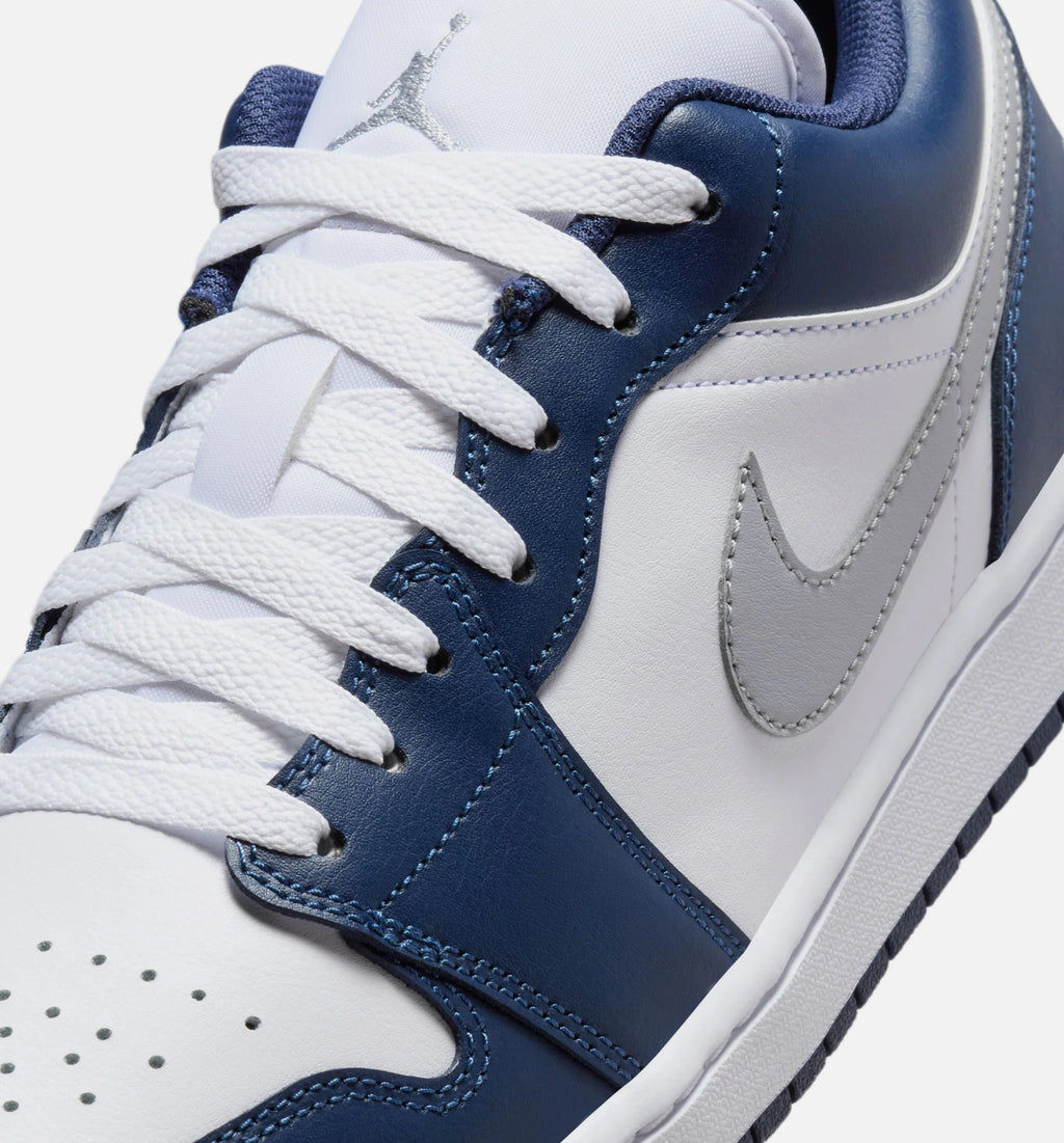 Air Jordan 1 Low Midnight Navy Mens Lifestyle Shoe Midnight Navy Wolf Grey
