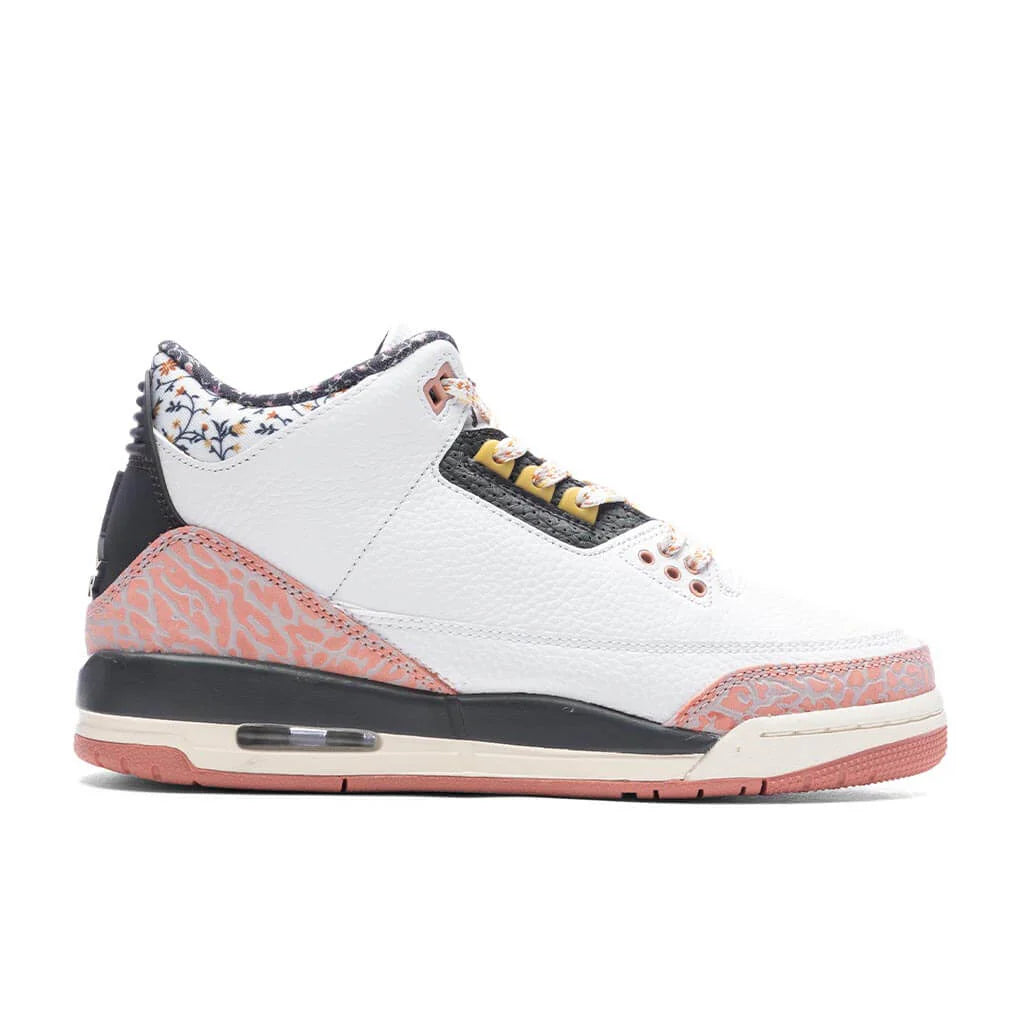 Air Jordan 3 Retro GS Vintage Floral White Anthracite Red Stardust