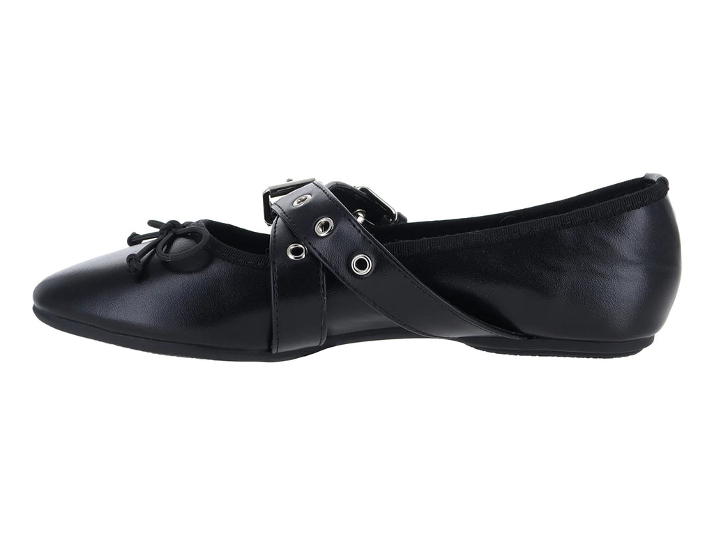 Zapatos Flats Ballerina Negro Mate ROZE para Mujer