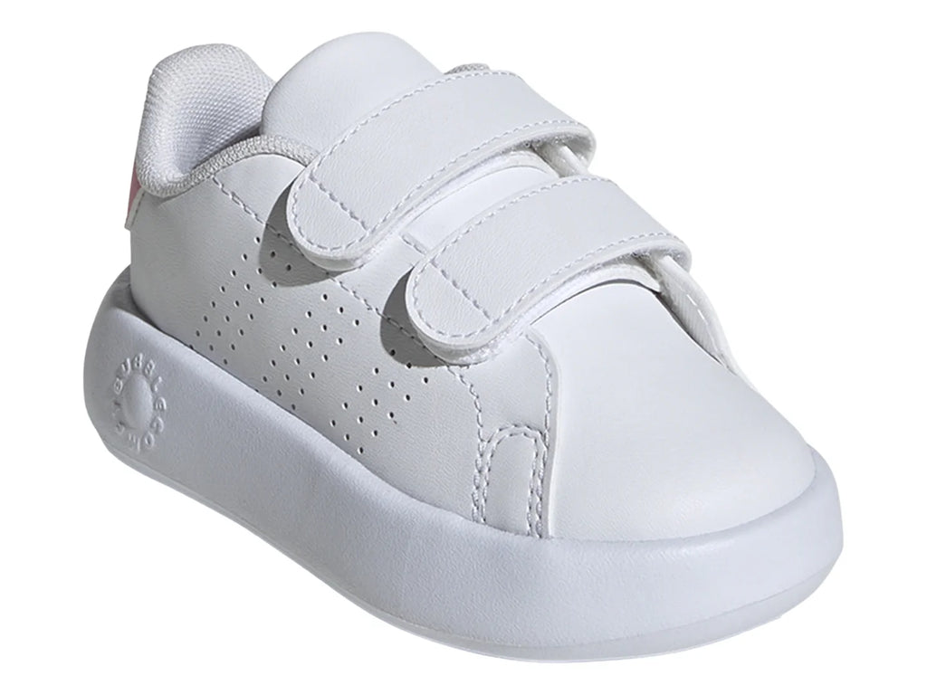 Tenis Adidas Advantage CF I Blanco y Rosa para Niña