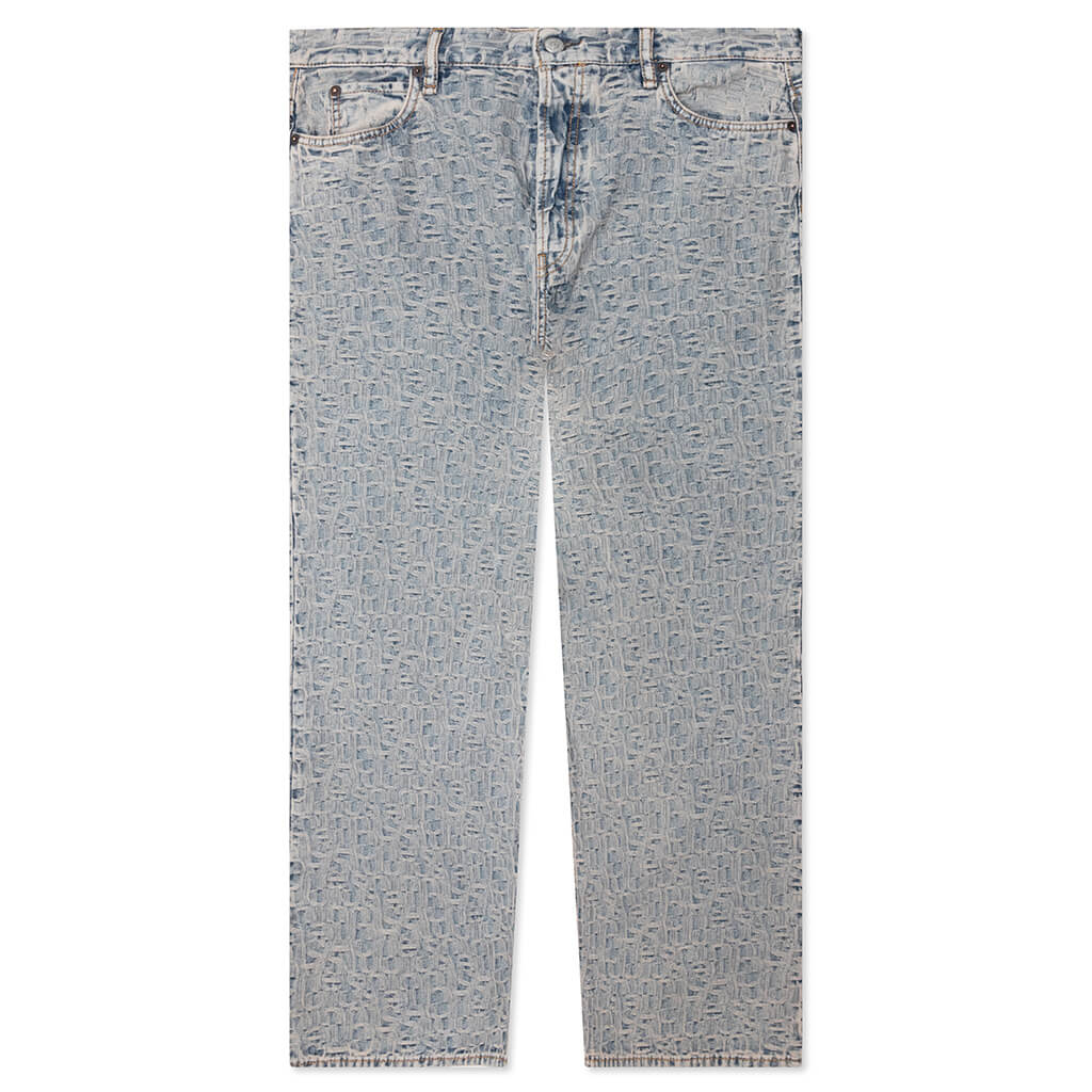 Monogram Pants Blue Beige