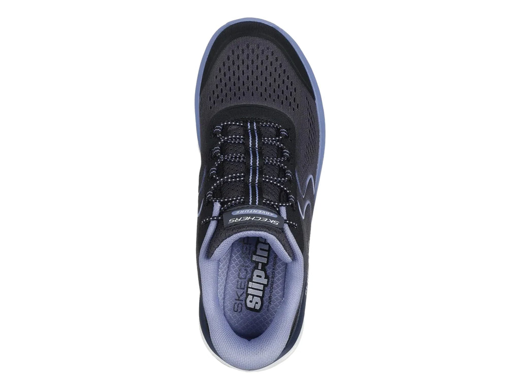Tenis Skechers Glide Step Sole Negro y Azul para Mujer