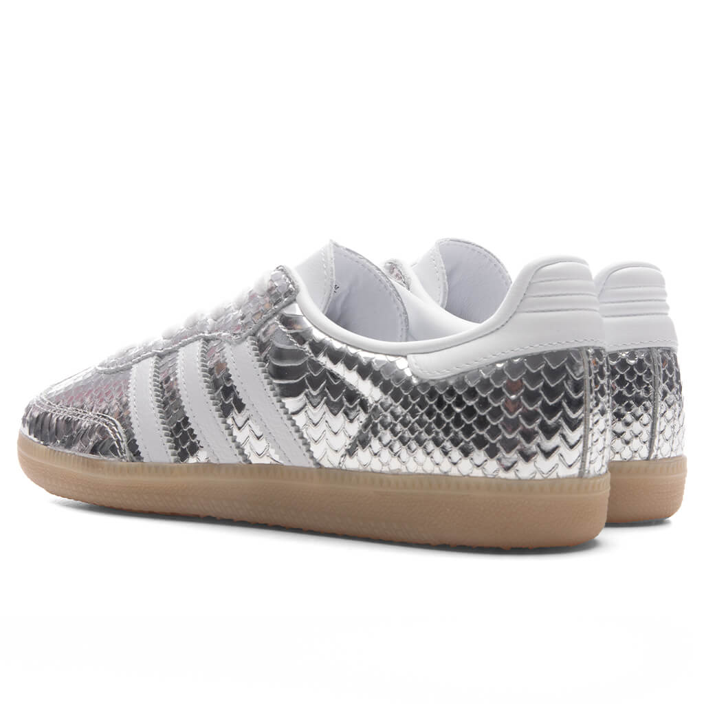 Womens Samba OG Silver Metallic Footwear White Gum