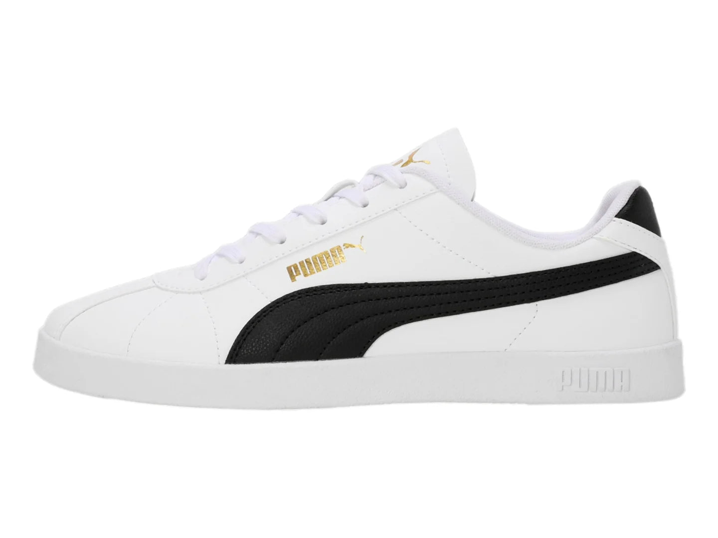 Tenis PUMA Club II SL Blanco con Negro y Dorado para Hombre