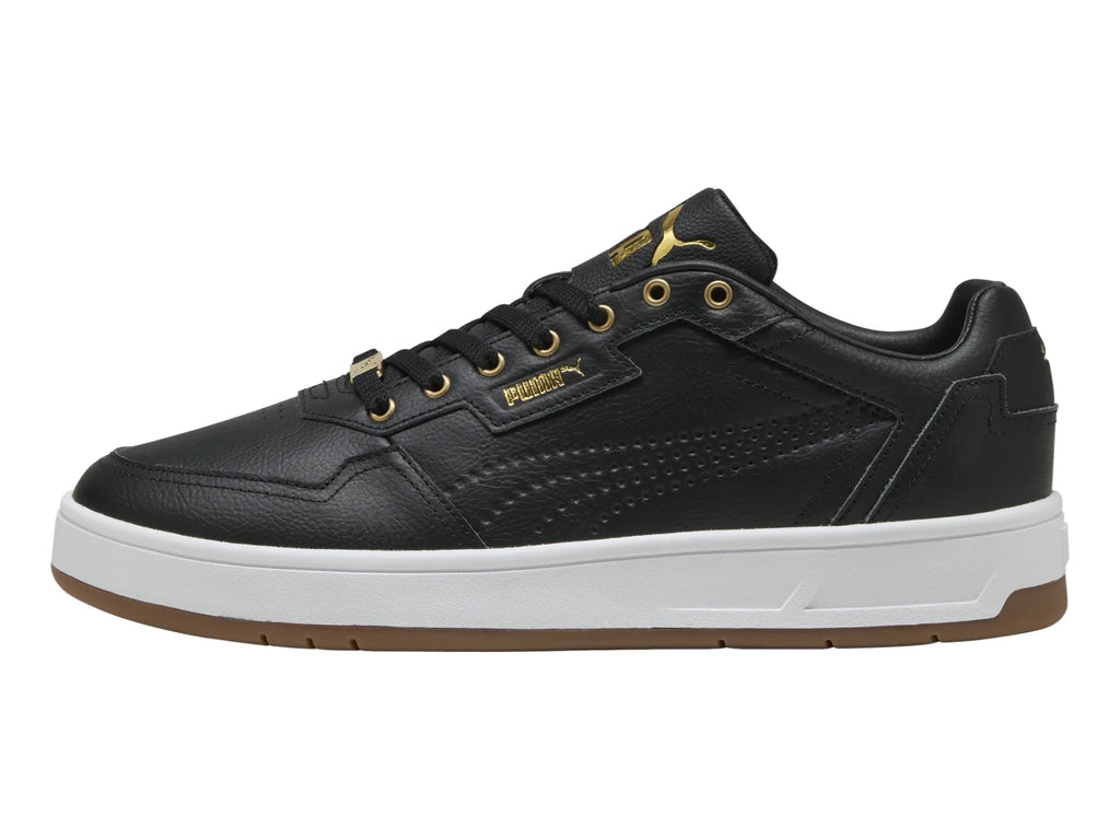 Tenis PUMA Court Classic Lux Negro y Dorado para Hombre