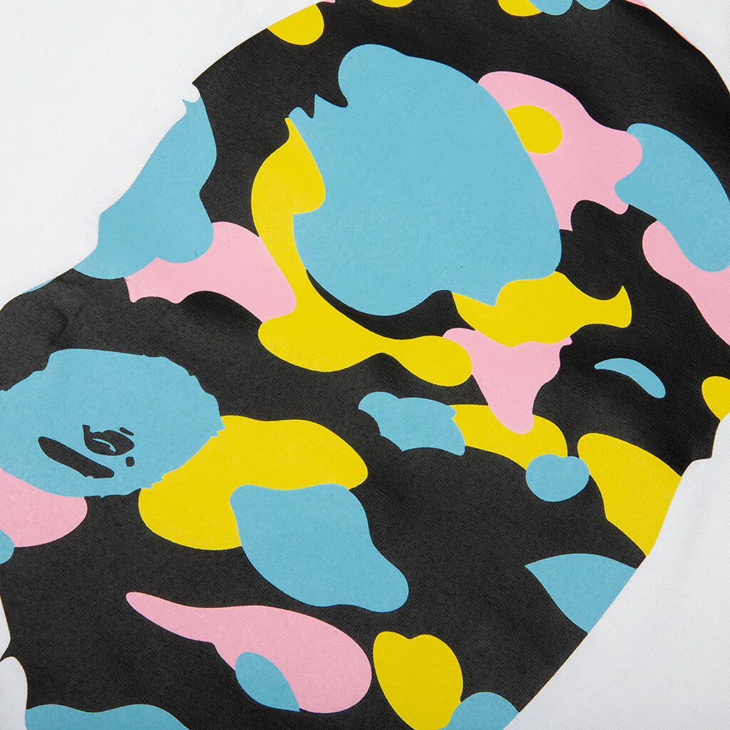 New Multi Camo Big Ape Head Tee White