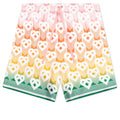 Unisex Silk Shorts With Drawstrings Heart Monogram Gradient