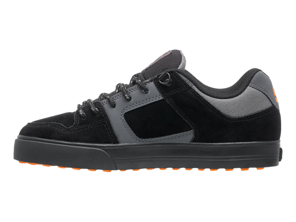 Tenis DC Shoes Pure WNT Gris Negro y Naranja para Hombre
