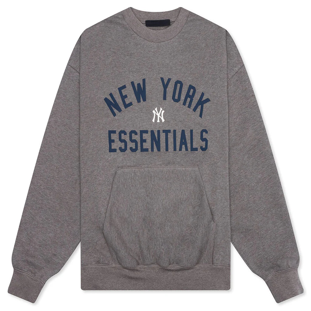 Fear of God Essentials x MLB Yankees Sport Crewneck Homestead Heather