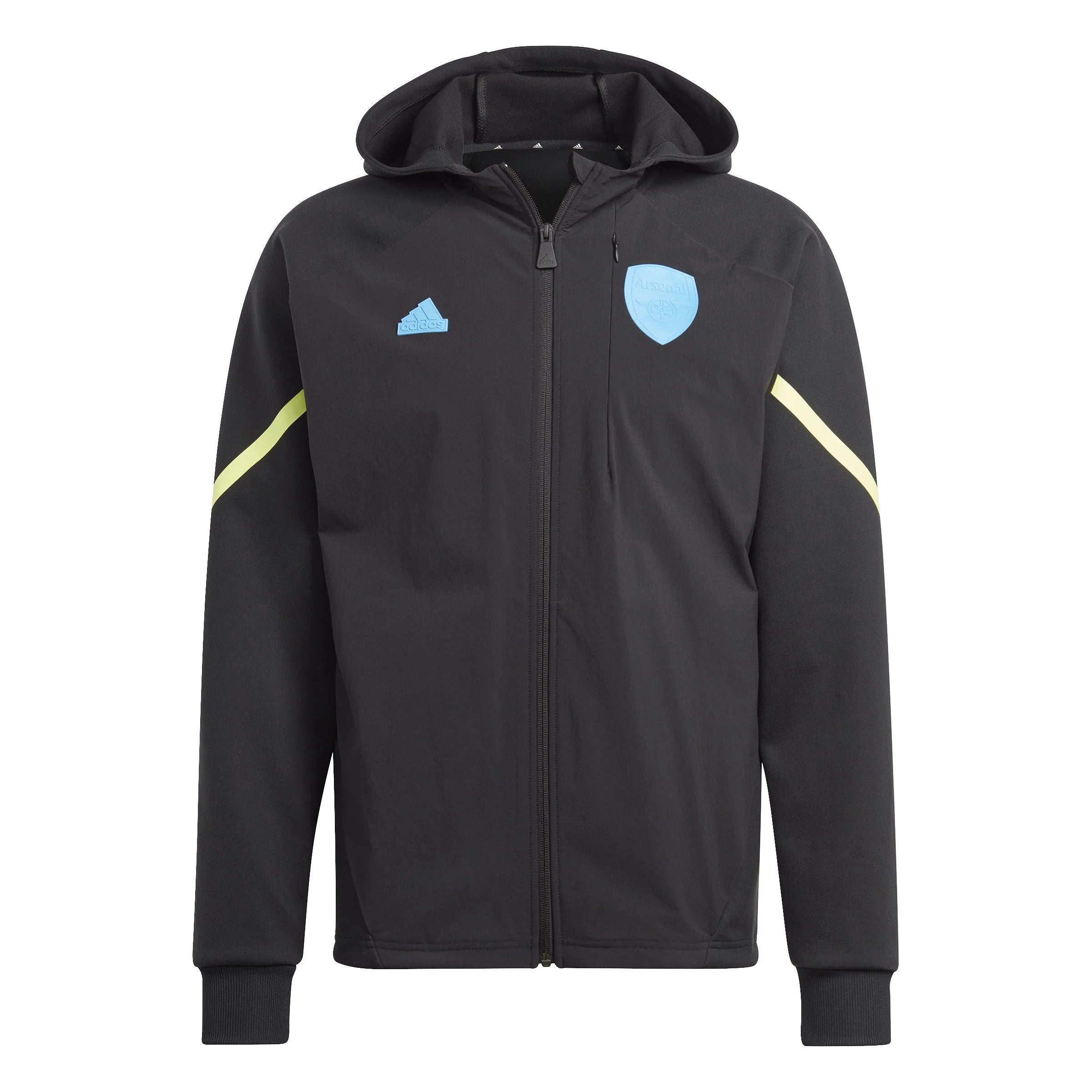 adidas Arsenal Designed for Gameday Full Zip Hoodie 23 24 Black