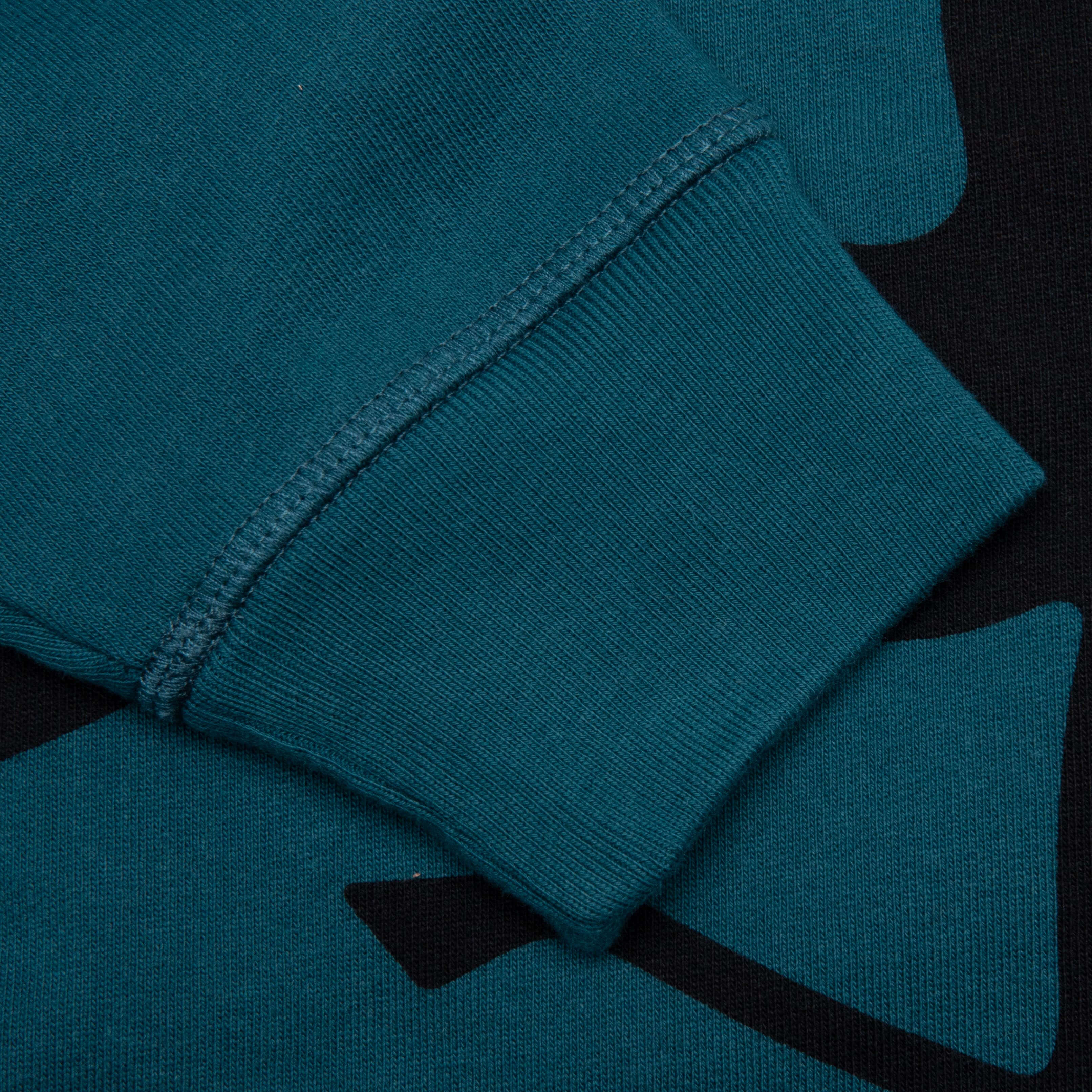 Clipped Wings Hooded Sweatshirt Deep Sea Green