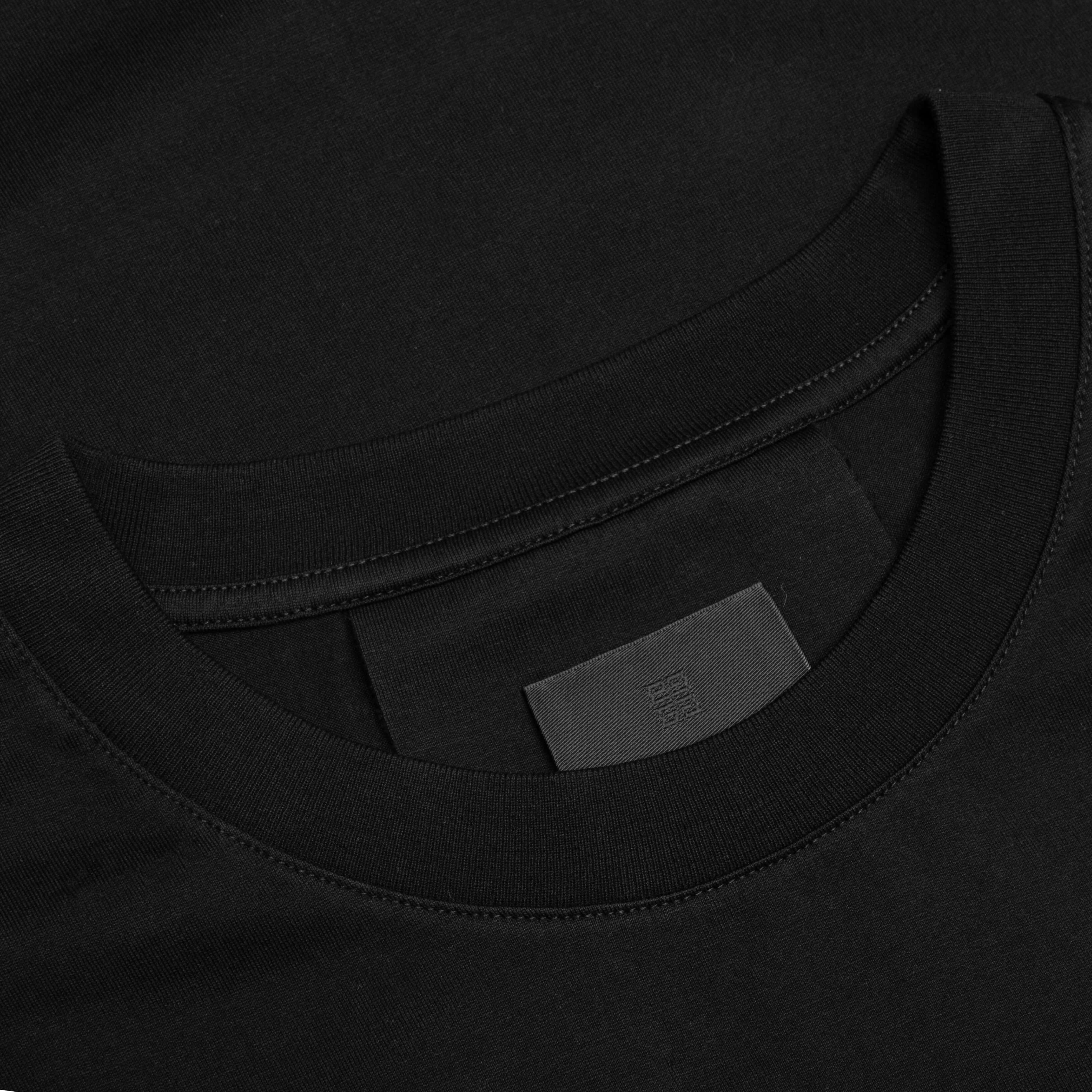 Gros Grain in Cotton T Shirt Black