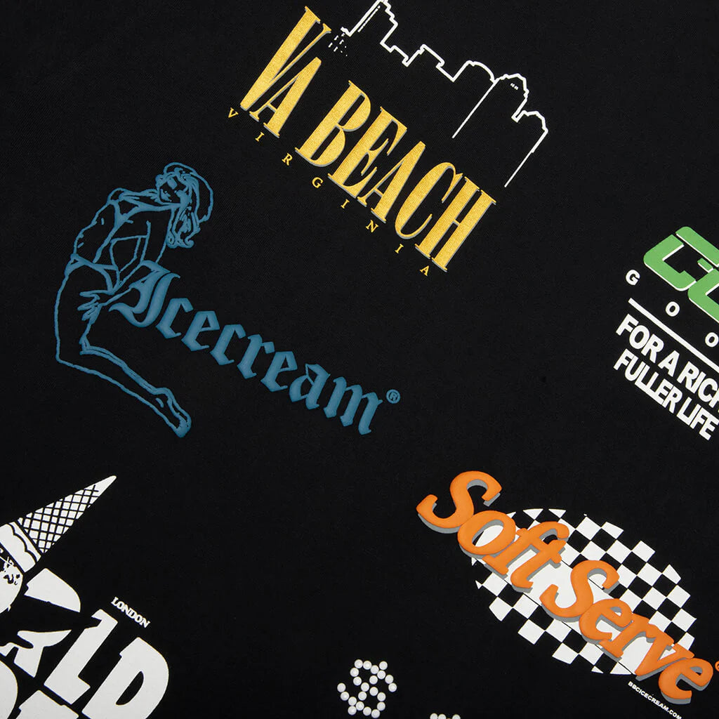 Rich S S Knit Tee Black