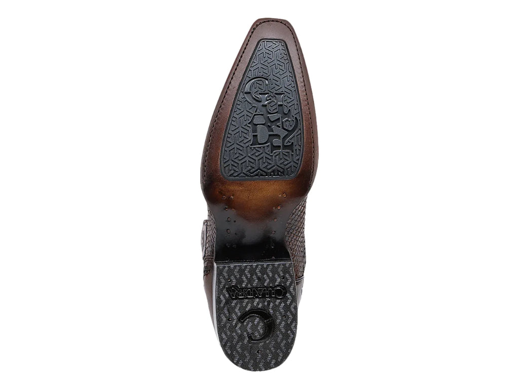 Botas Cuadra de Pitón Color Miel para Hombre