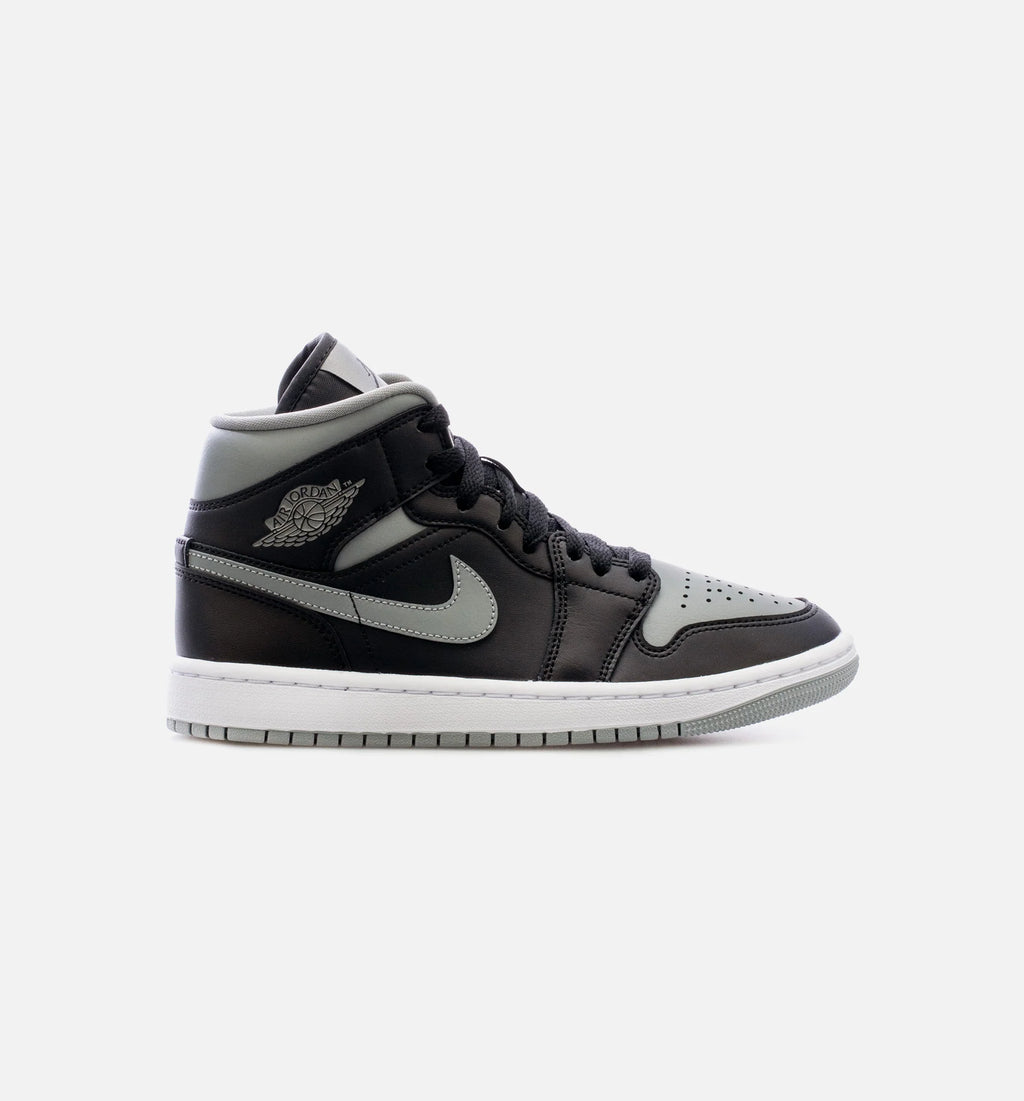 Air Jordan 1 Mid Black Grey Womens Lifestyle Shoe Black Grey