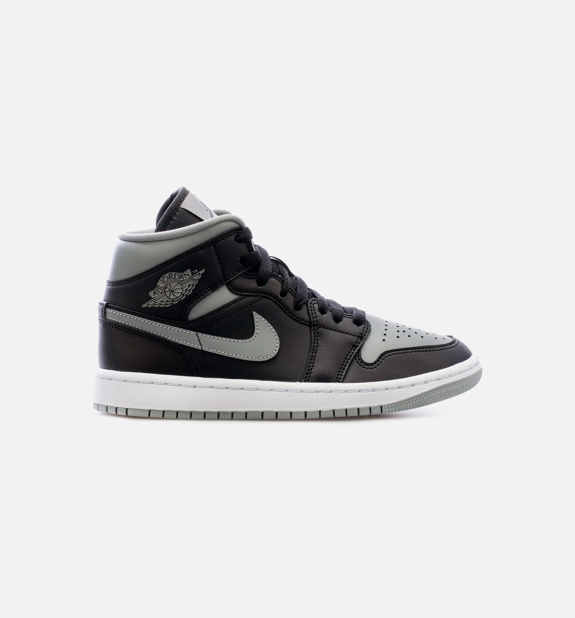 Air Jordan 1 Mid Black Grey Womens Lifestyle Shoe Black Grey