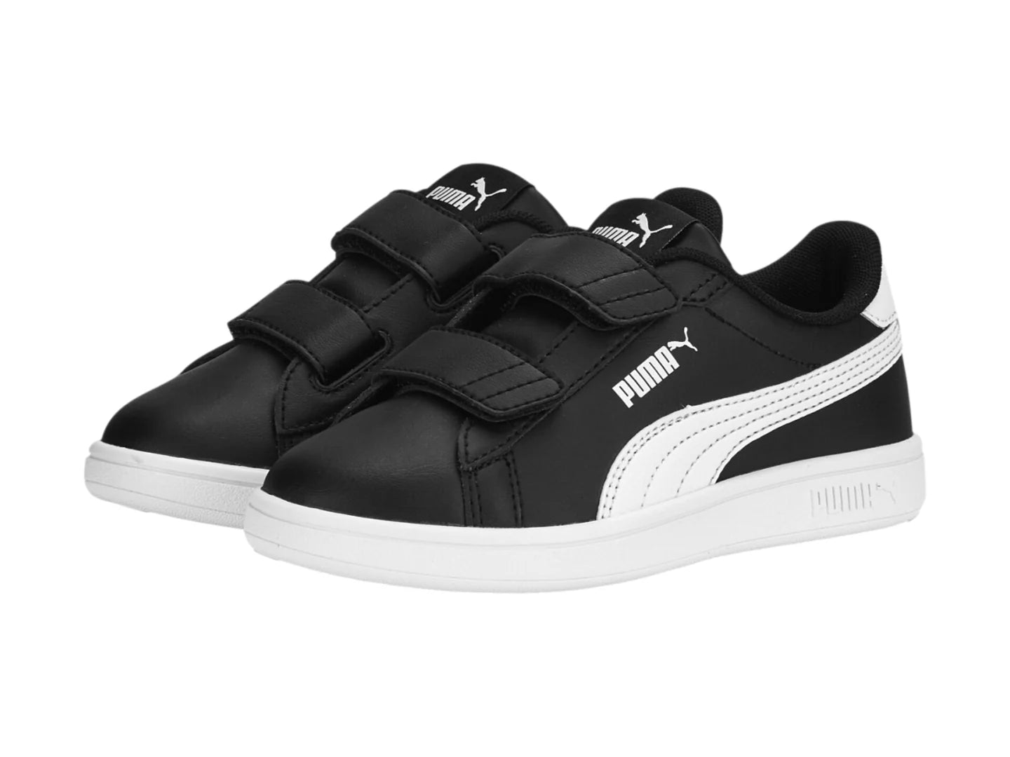 Tenis PUMA Smash 30 L V Negro y Blanco para Niño
