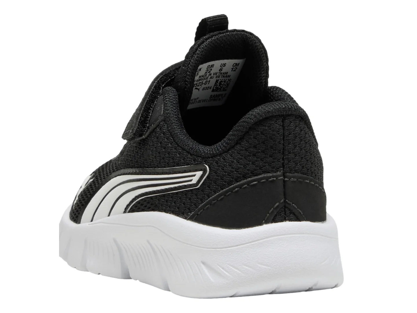 Tenis PUMA FlexFocus Modern AC Negro y Blanco para Niño