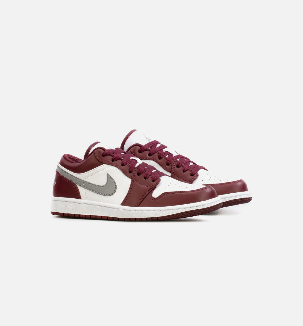 Air Jordan 1 Low Bordeaux Mens Lifestyle Shoe Bordeaux Red Grey
