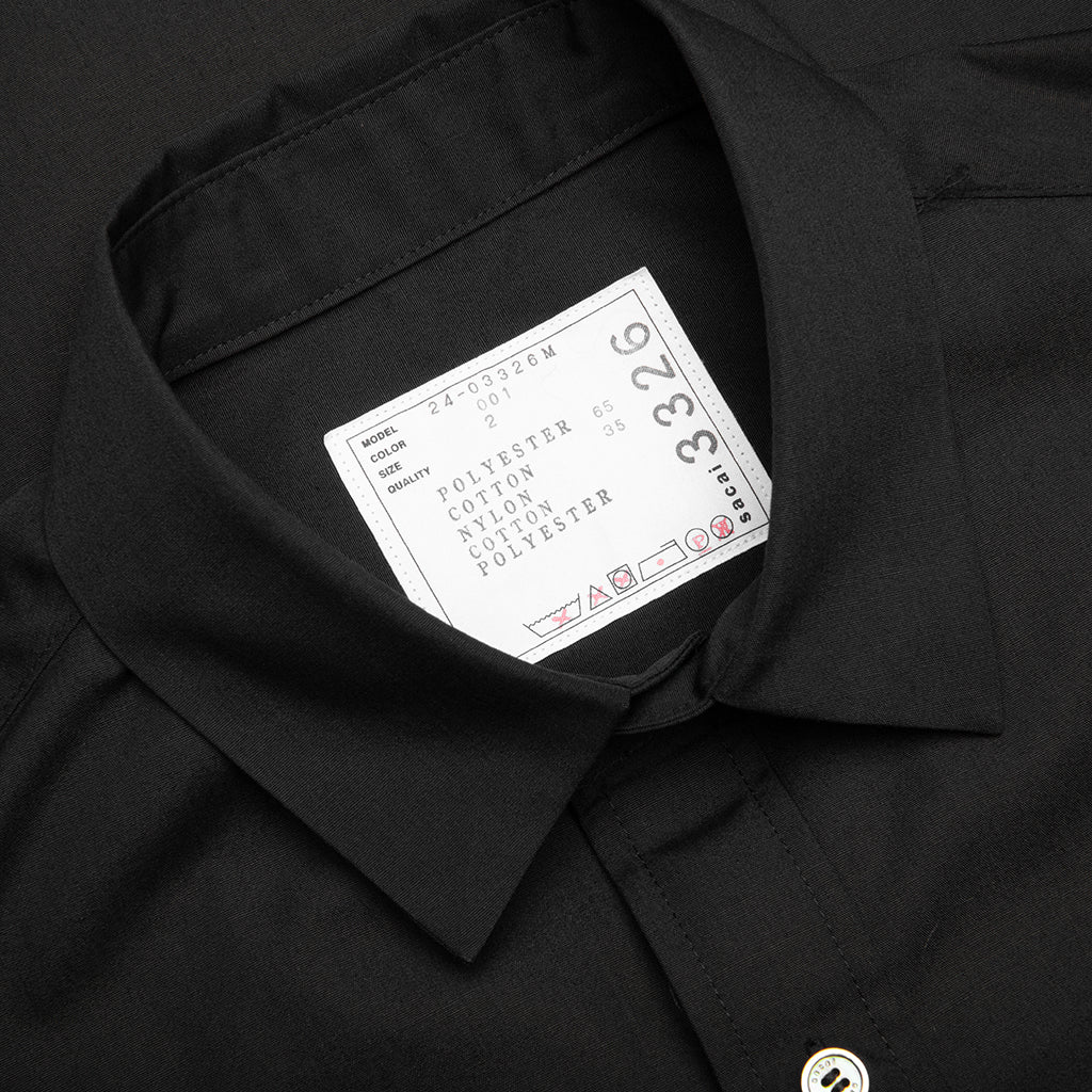 Cotton Poplin Shirt Black