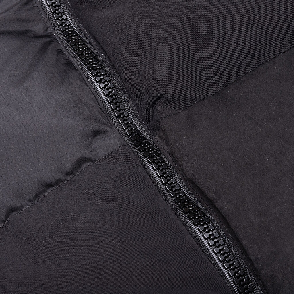 Faux Suede Mix Vest Black