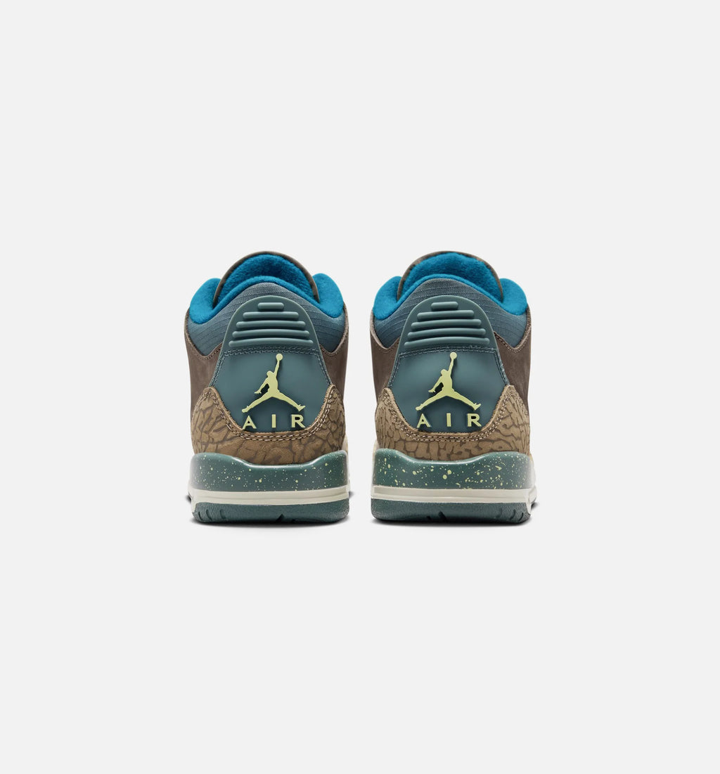 Air Jordan 3 Retro Olive Grey Grade School Lifestyle Shoe Olive Grey Green Abyss Khaki Sea Glass