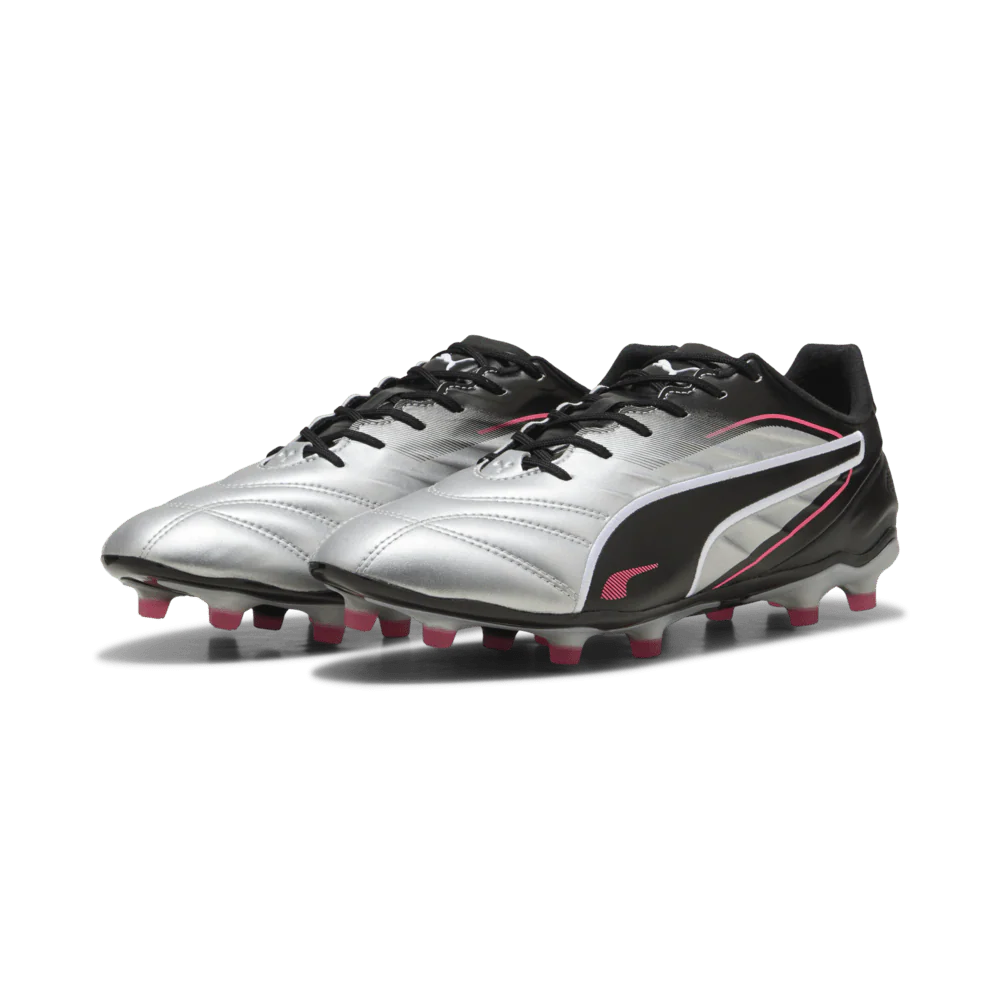 PUMA King Pro FG AG Firm Multi Ground Soccer Cleats Silver