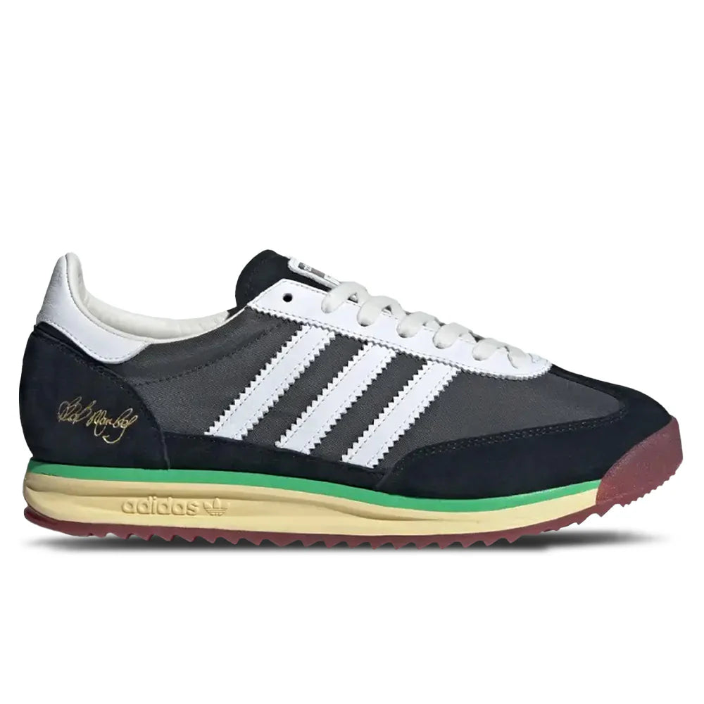 Adidas x Bob Marley Sl72 RS Core Black Rust Red Almost Yellow Off White