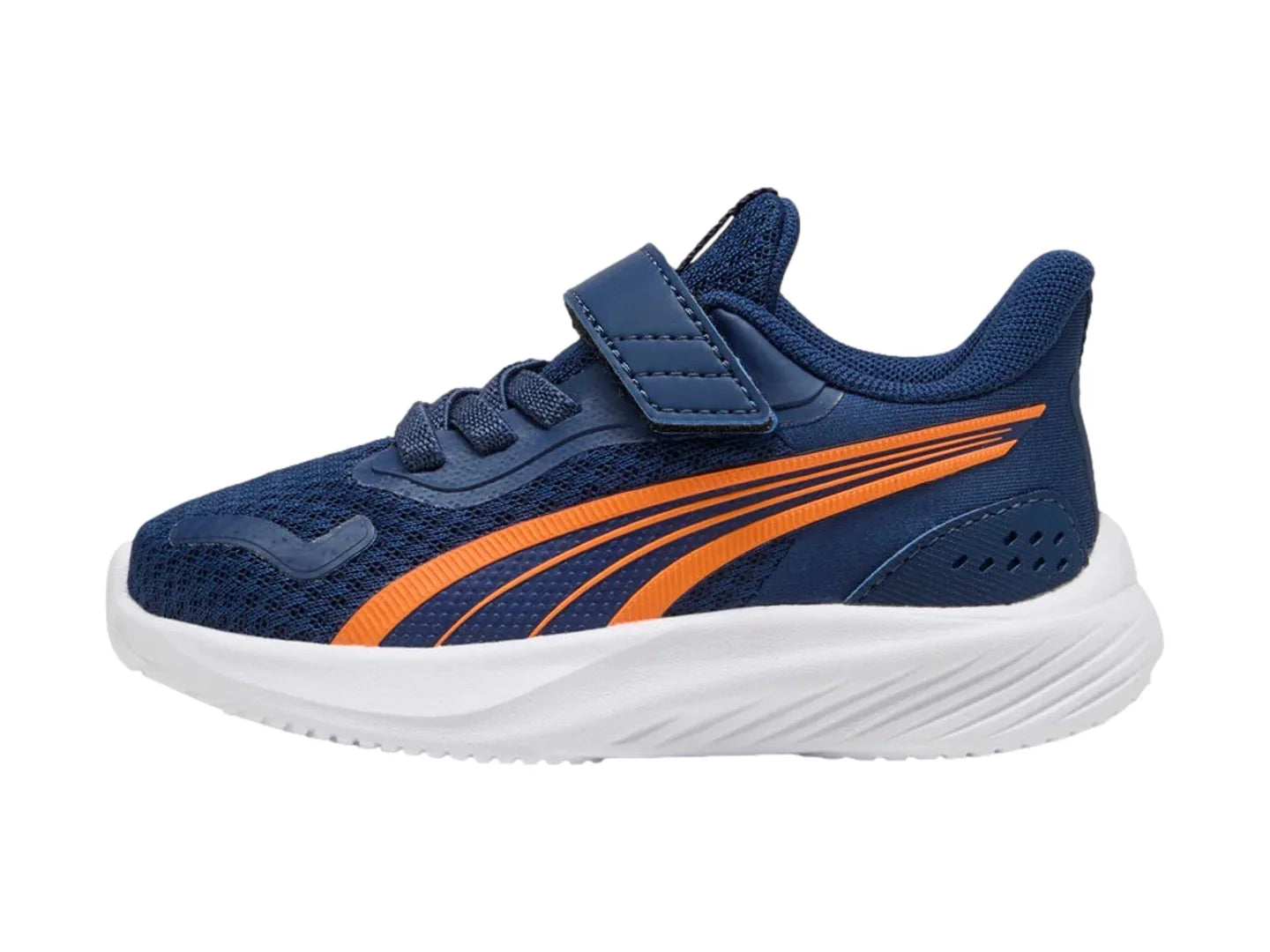 Tenis Puma Pounce AC Azul y Naranja para Niño