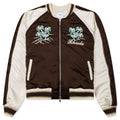 Crepe Satin Souvenir Jacket Brown Cream