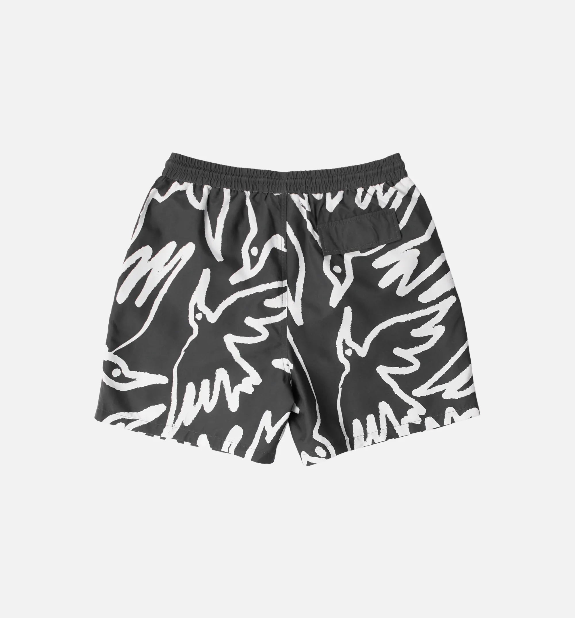 Birds Fly Free Swim Mens Short Black
