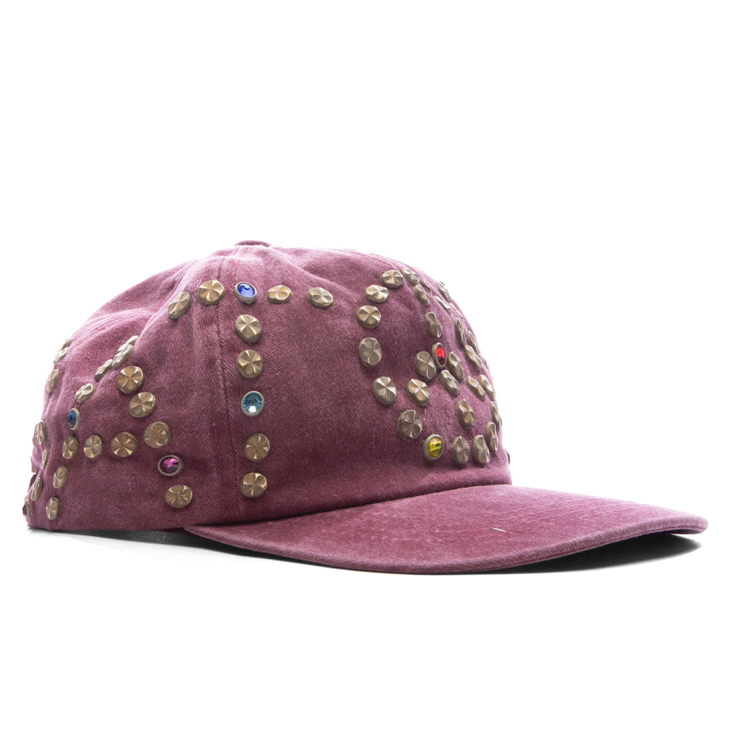 Studded Wrap Around Hat Red