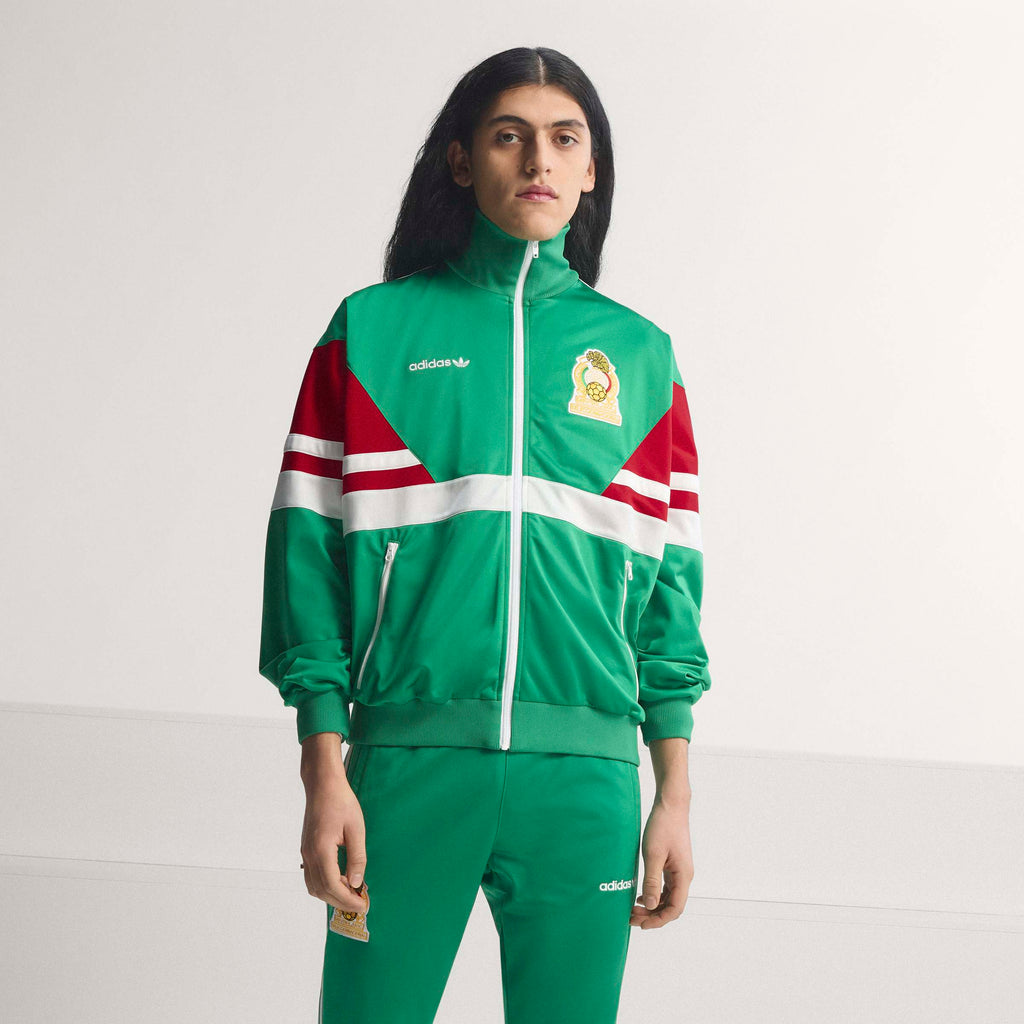 adidas Mexico Mens Soccer Track Top 1986 Green