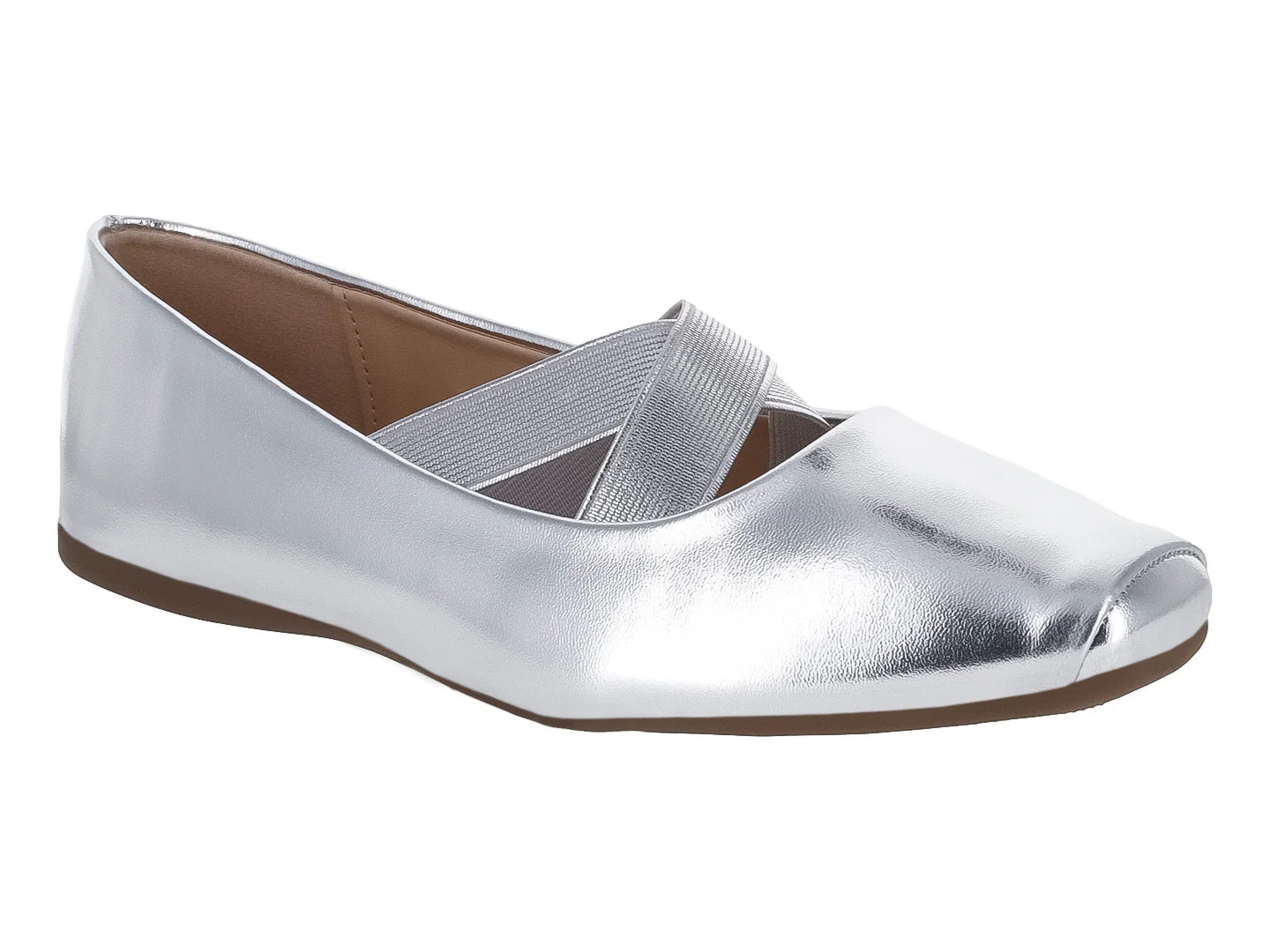Zapatos Flats ROZE Color Plata para Mujer